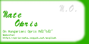 mate opris business card